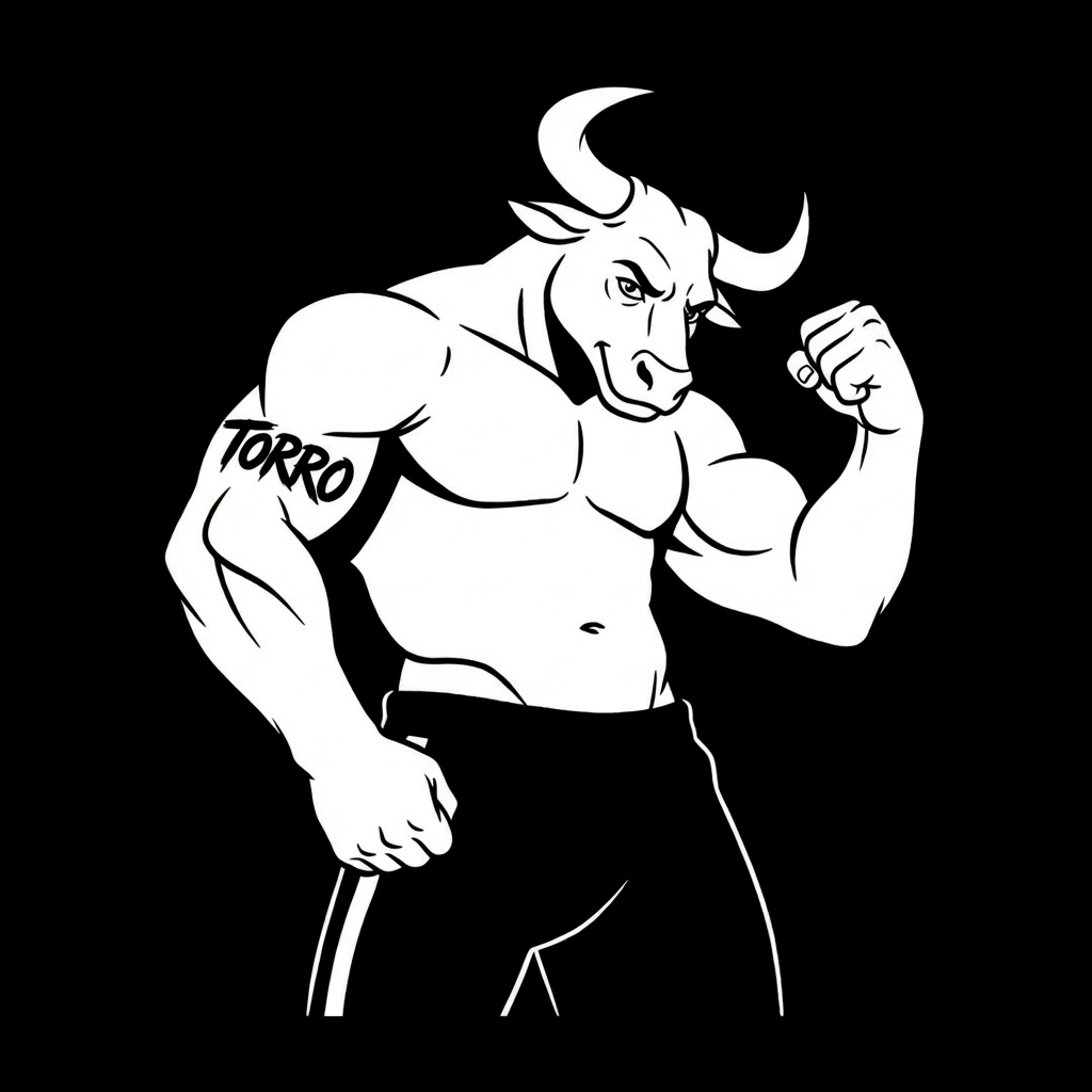 Terry the bull flexing